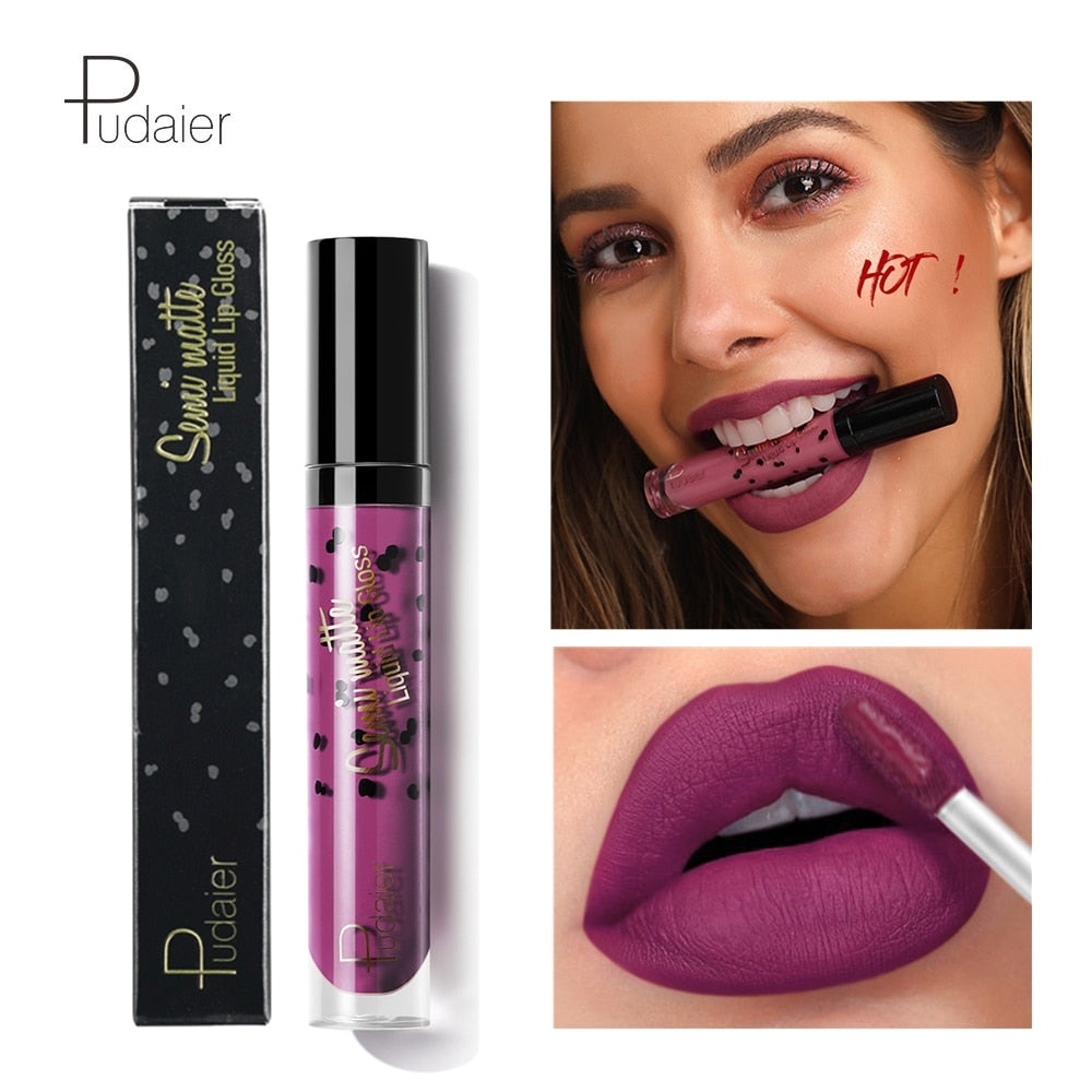 Pudaier New Lips Makeup Matte Lipstick Waterproof