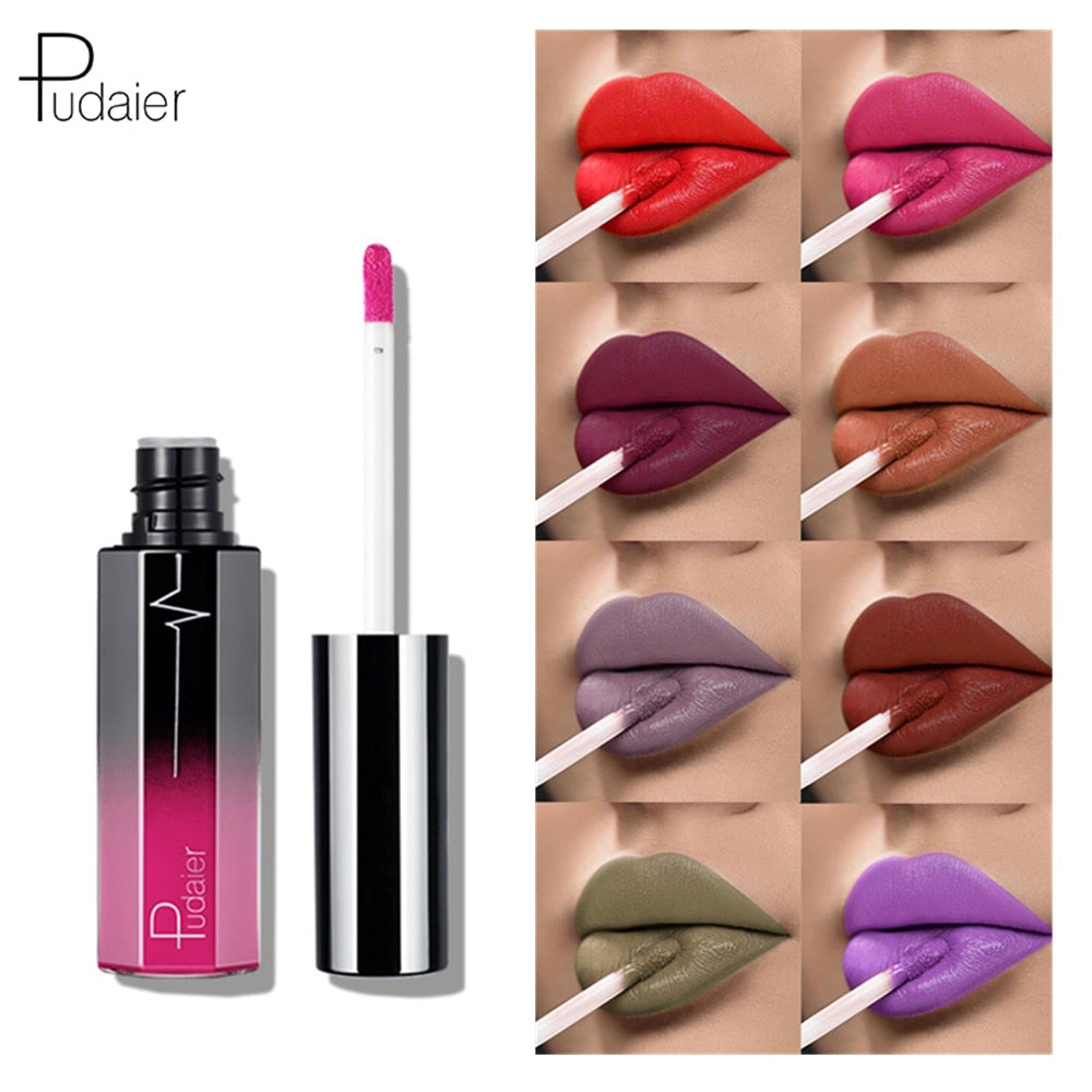 Pudaier Long Lasting Matte Lipsticks Waterproof 18 Color