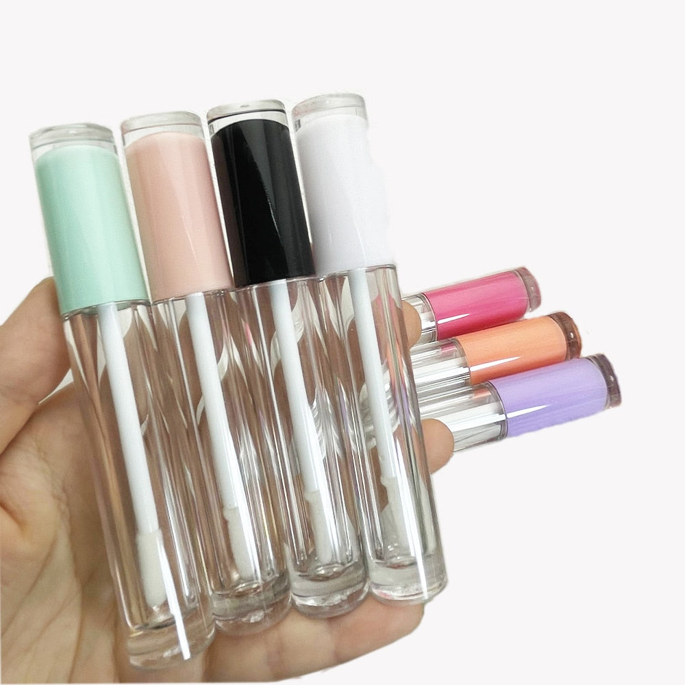 Wholesale 10/50/100pc 5ML Empty Lip gloss tubes Waterproof Transparent DIY Lip Balm Botle Lipstick Cosmetic Packing Containers