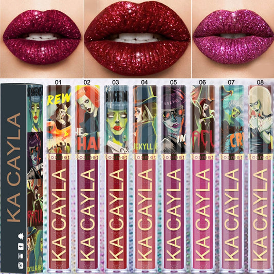 Halloween Liquid Lipstick Shimmer Shiny Golden Party Lip Glitter