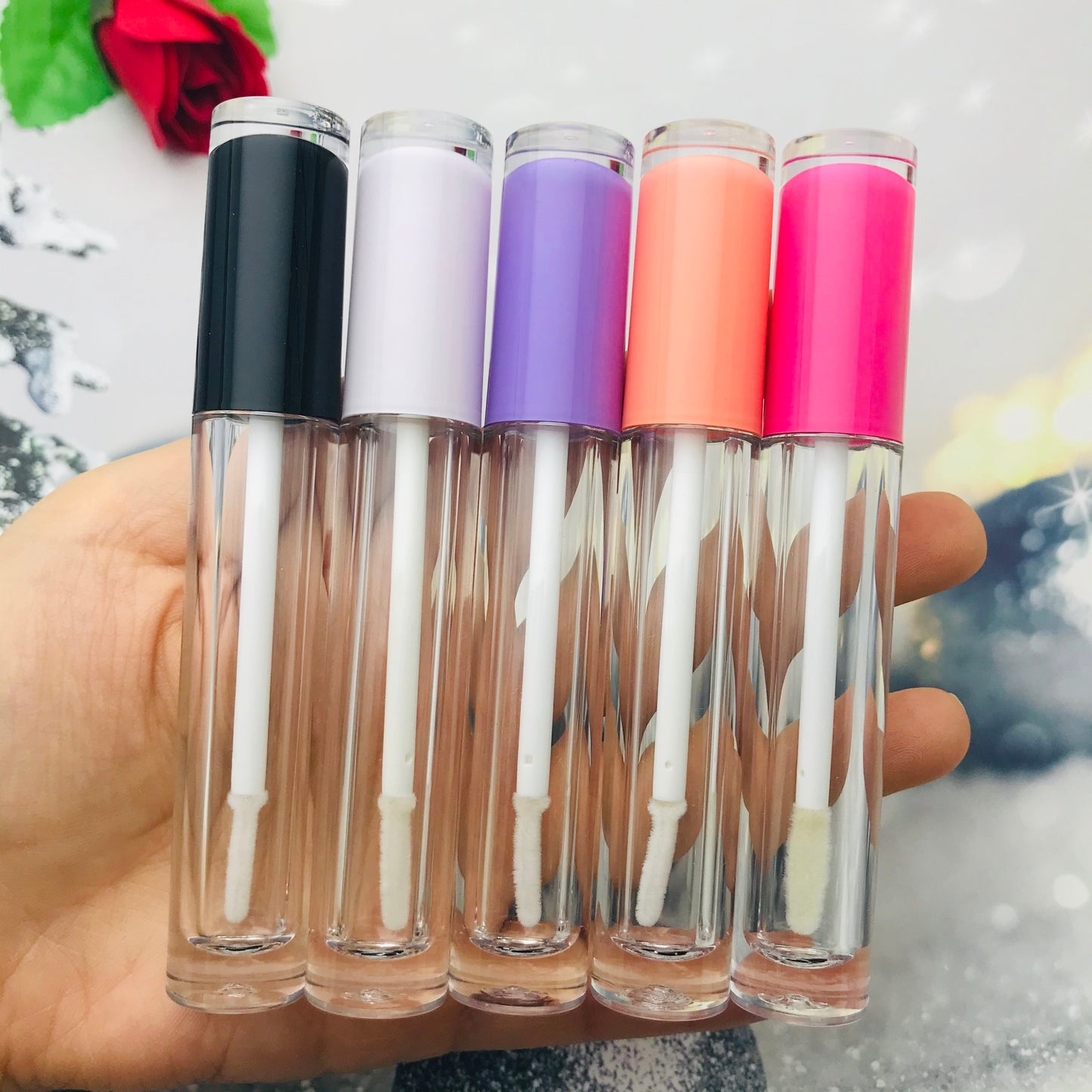 Wholesale 10/50/100pc 5ML Empty Lip gloss tubes Waterproof Transparent DIY Lip Balm Botle Lipstick Cosmetic Packing Containers