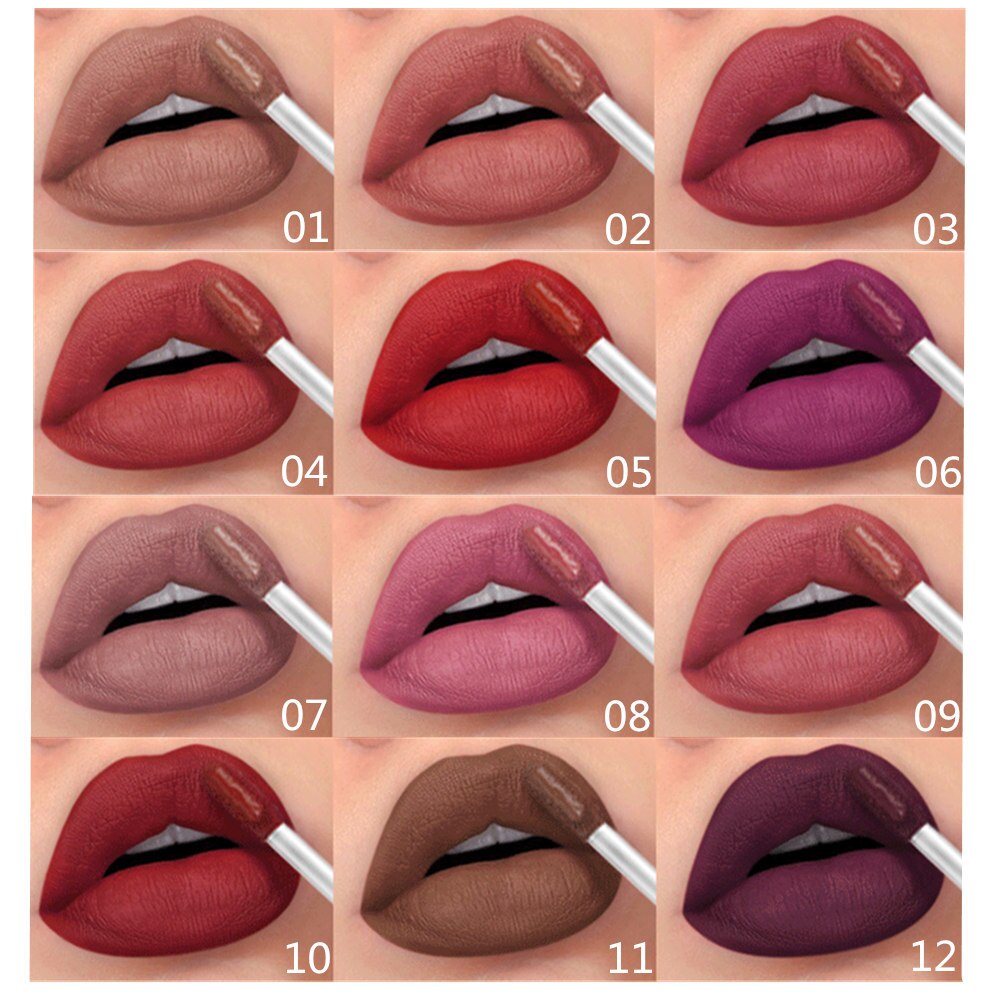 Pudaier New Lips Makeup Matte Lipstick Waterproof