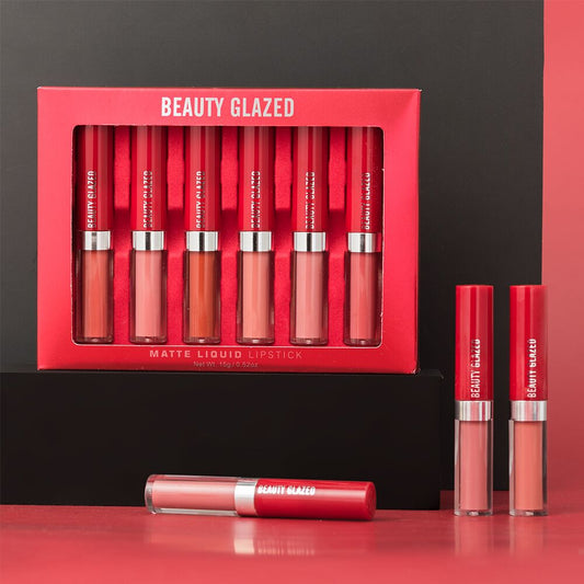 New Beauty Glazed 6pcs Matte Liquid Lipstick Set