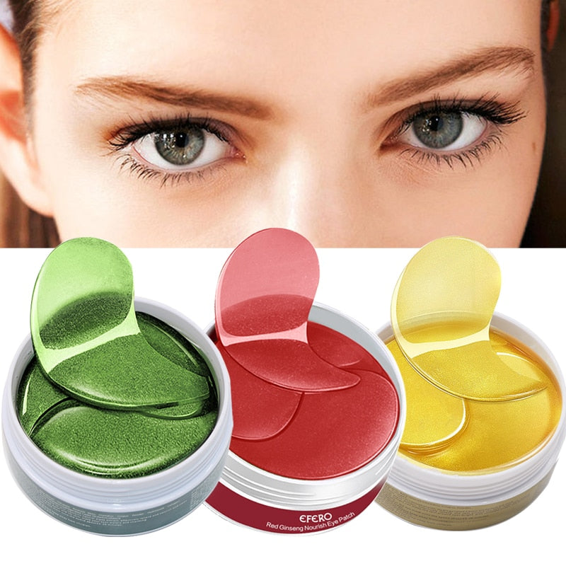 60PCS Gold Collagen Eye Mask Gel Eye Patches for Eyes Care