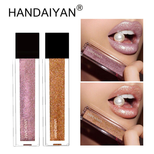 HANDAIYAN 1Pcs Glitter Liquid Lipstick Long Lasting Waterproof Lipsticks