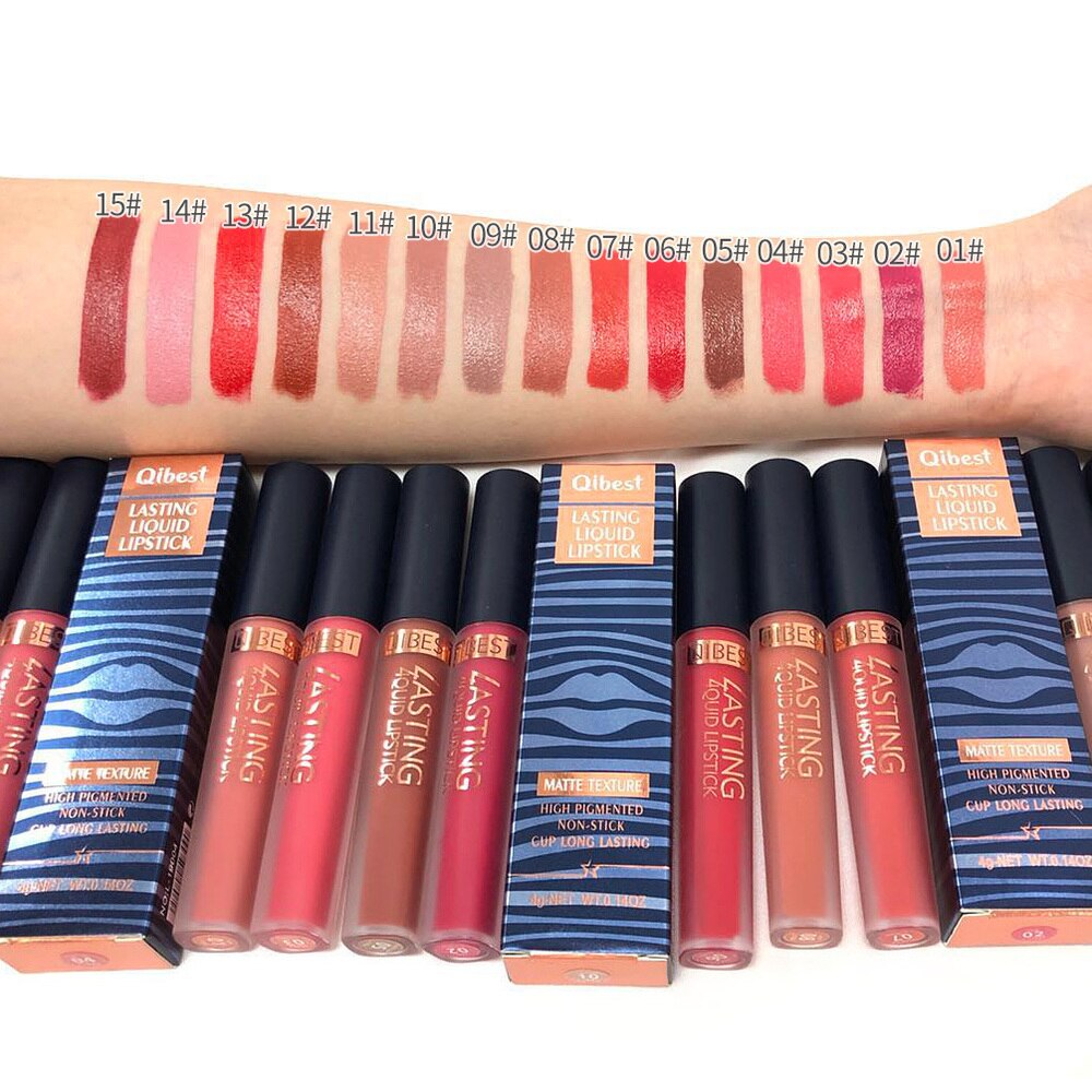 15 Colors Liquid Matte Lipstick Waterproof Moisturizer