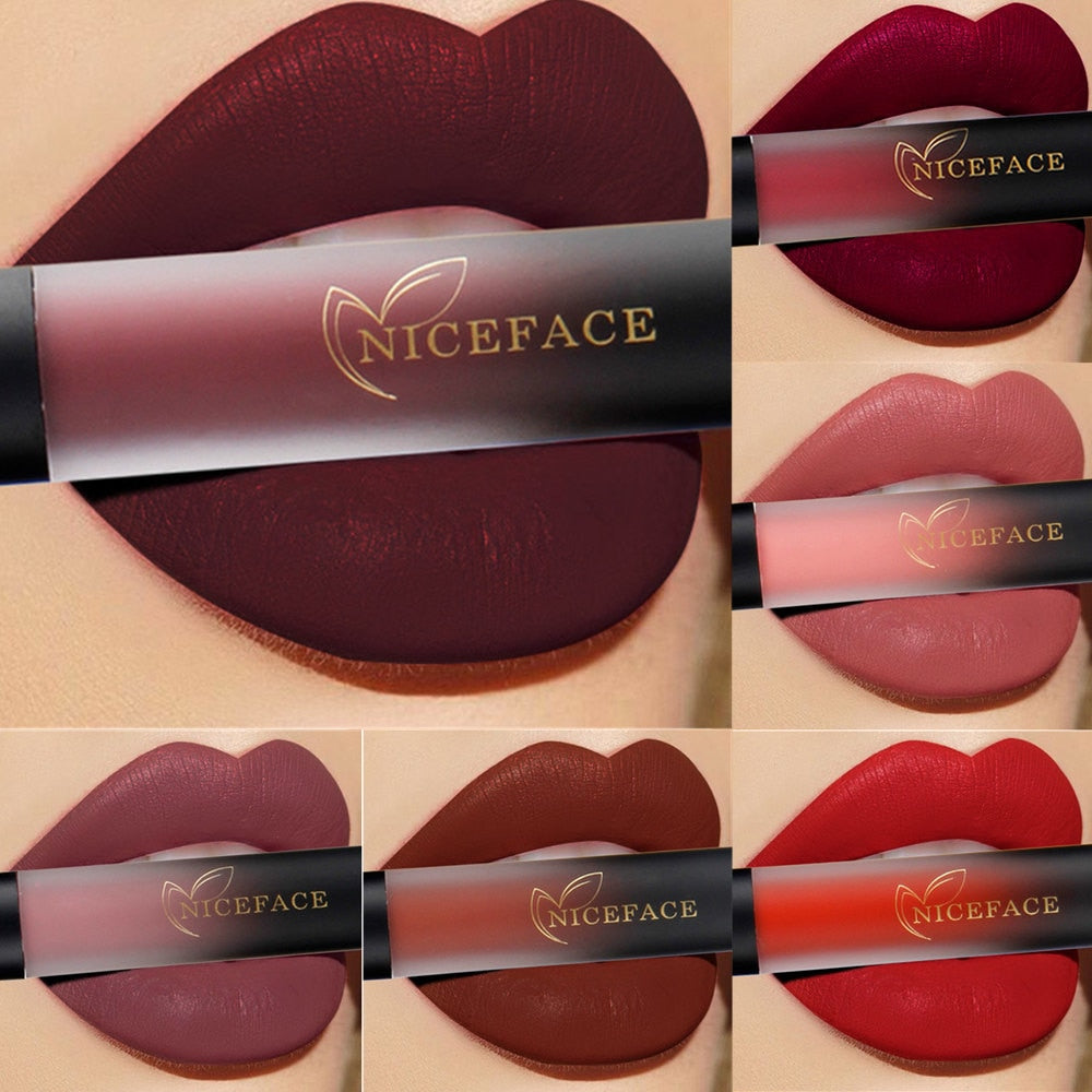 NICEFACE 18Color Matte Liquid Lipstick Waterproof Makeup