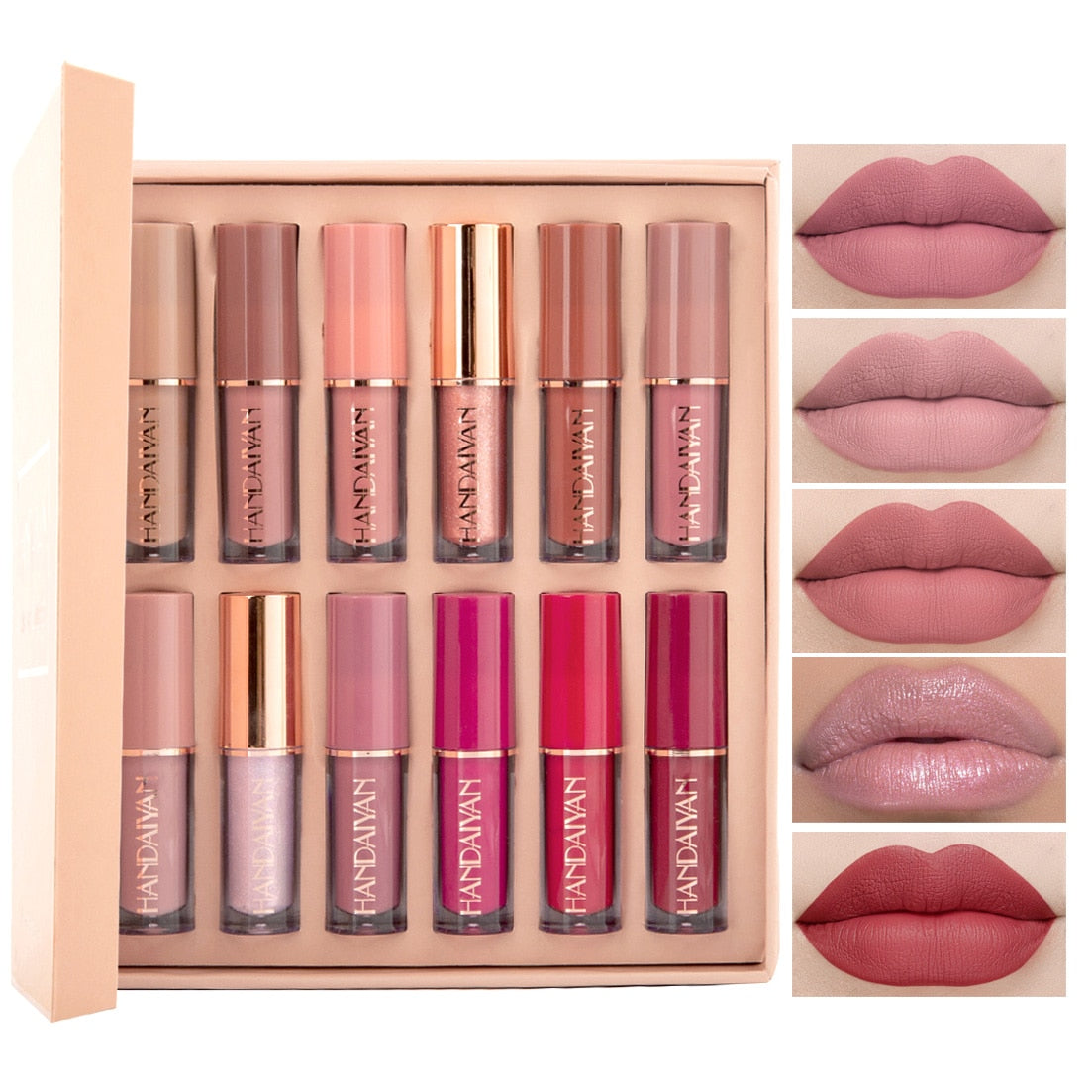 12Pcs/Box Matte Liquid Lipstick Lip Gloss Makeup Set