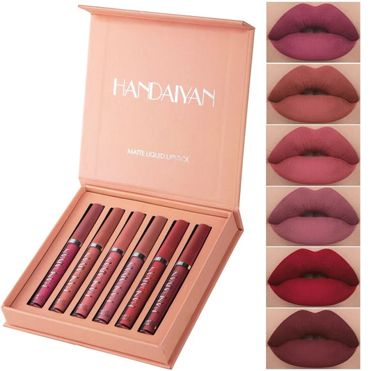 HANDAIYAN Lipstick  6 Colors Makeup Lip gloss Matte