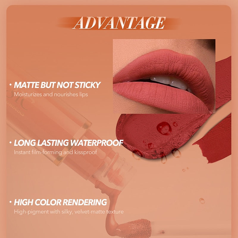 IMAGIC  5-color Set Waterproof Matte Velvet Nude Color Lipstick