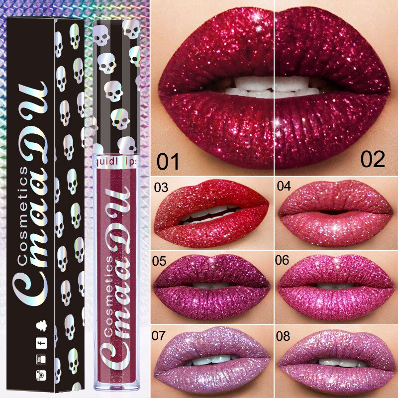 Halloween Liquid Lipstick Shimmer Shiny Golden Party Lip Glitter