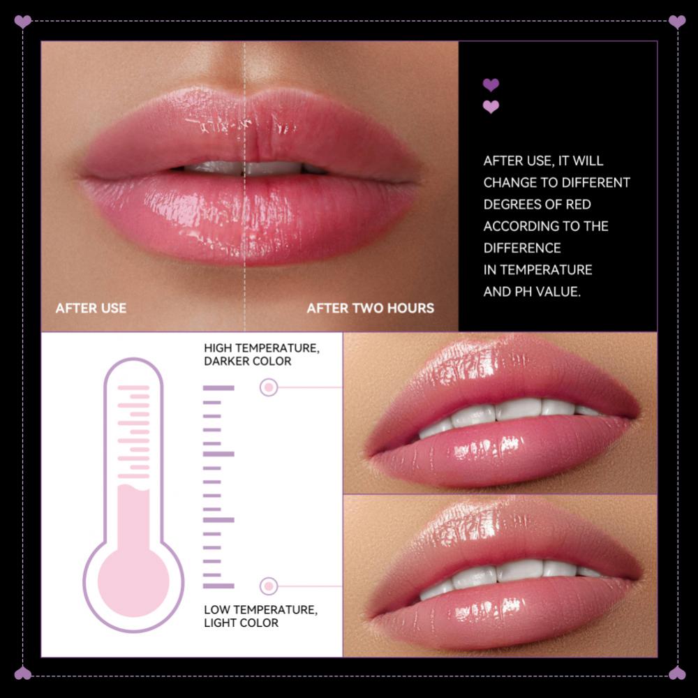 1set Color Changing Lip Gloss Transparent