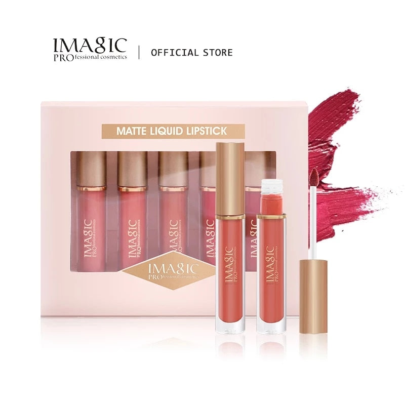 IMAGIC  5-color Set Waterproof Matte Velvet Nude Color Lipstick