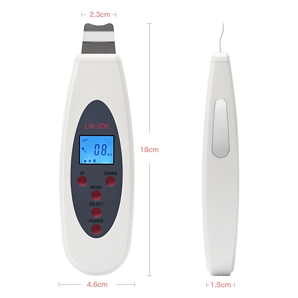 Ultrasonic Skin Scrubber Deep Face Cleaning Device Acne Removal Galvanic Facial Lift Ultrasound Blackhead Peeling Pores Cleaner